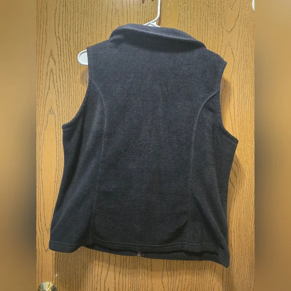 Columbia Black Fleece Vest with Pink Accents EUC - Picture 7 of 11